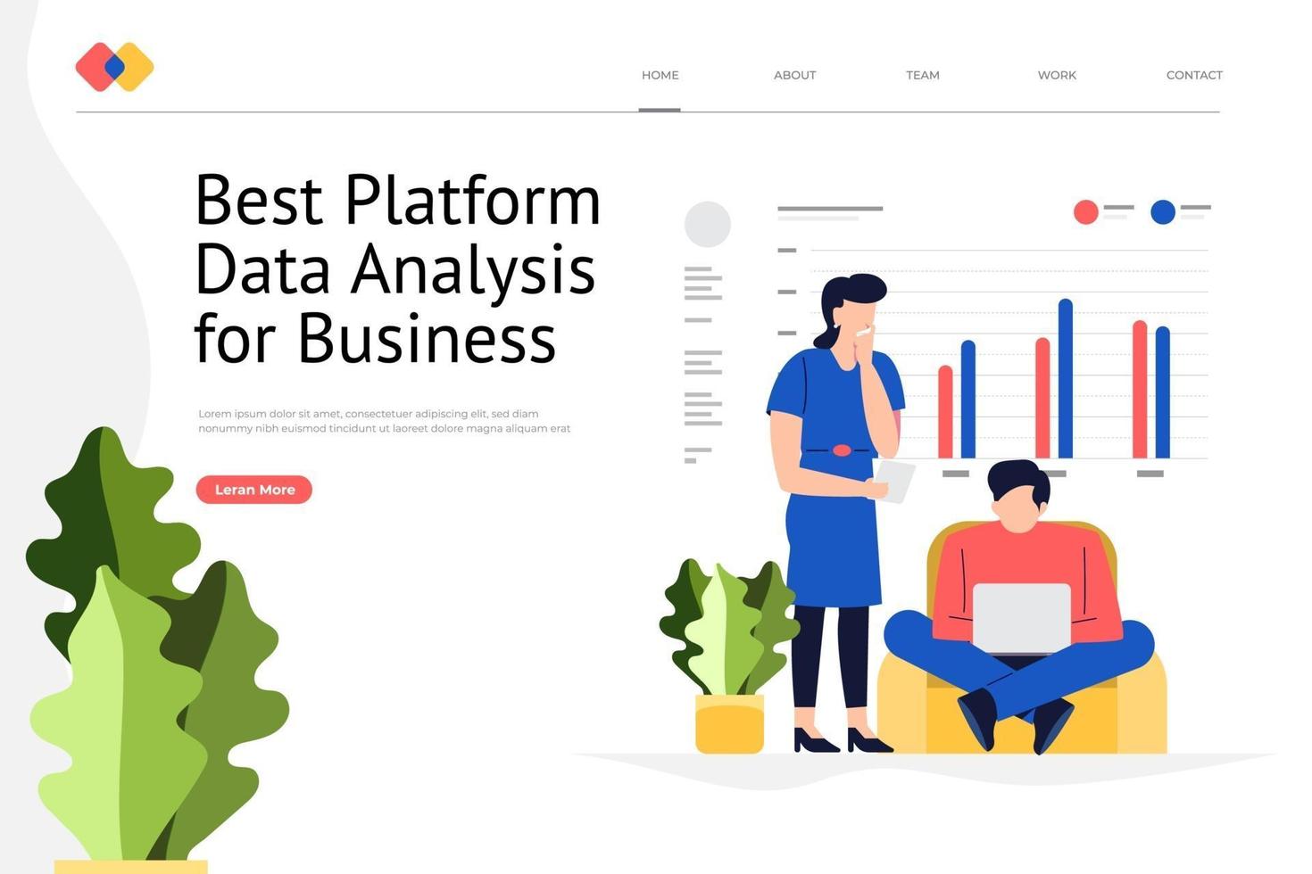Illustration of a team reviewing platform data insights